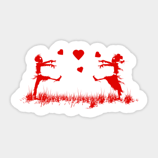 Zombies in Love Sticker